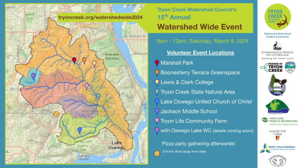 15th Annual Watershed Wide Event Tryon Creek Watershed Council